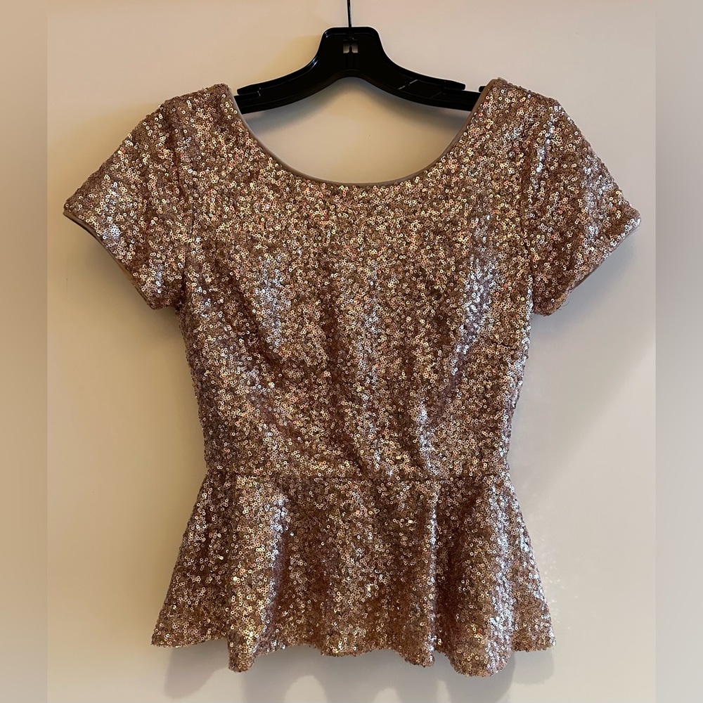 Sequin Top - Champagne Pink/Gold - Small